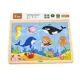 Puzzle in cadru de lemn Viga Toys Ocean, 16 elemente foto