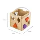 Cub sortator cu forme geometrice din lemn Viga Toys foto