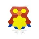 Set de blocuri geometrice pentru constructie din lemn Viga Toys, 250 piese foto