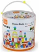 Set de blocuri de constructie din lemn Viga Toys, 100 piese foto
