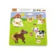 Puzzle in cadru din lemn Viga Toys Ferma cu animale, 9 piese