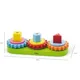 Piramida din lemn Viga Toys cu figuri geometrice si roti dintate foto