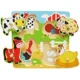 Puzzle cu maner in cadru din lemn Viga Toys Animalele de la ferma foto