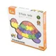 Puzzle 3D cu cifre si litere din lemn Viga Toys Broasca testoasa, 2 buc.