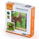 Cuburi puzzle pe tija verticala din lemn Viga Toys Animale din ferma foto