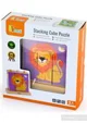 Cuburi puzzle pe tija verticala din lemn Viga Toys Animale salbatice foto