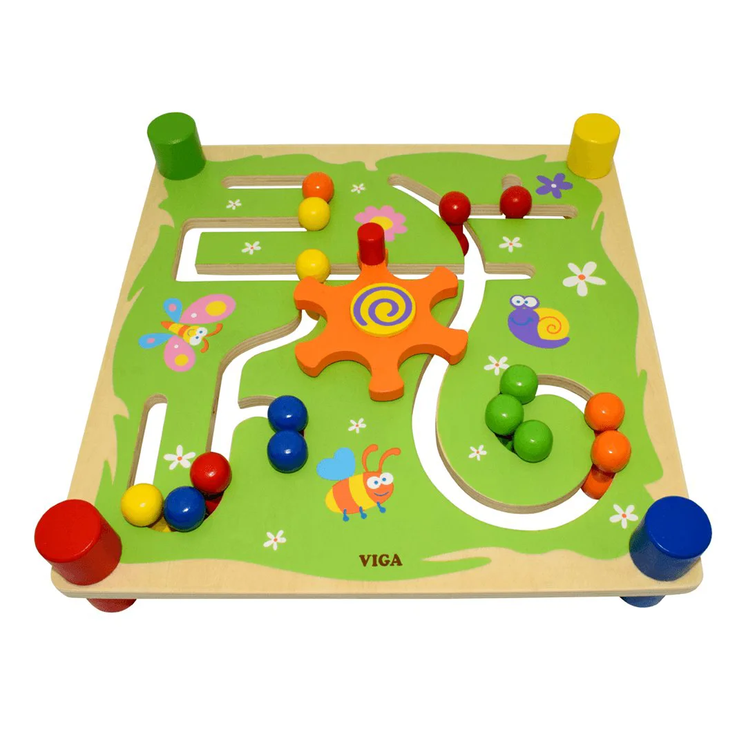 Labirint magnetic de lemn Viga Toys Track & Trace foto