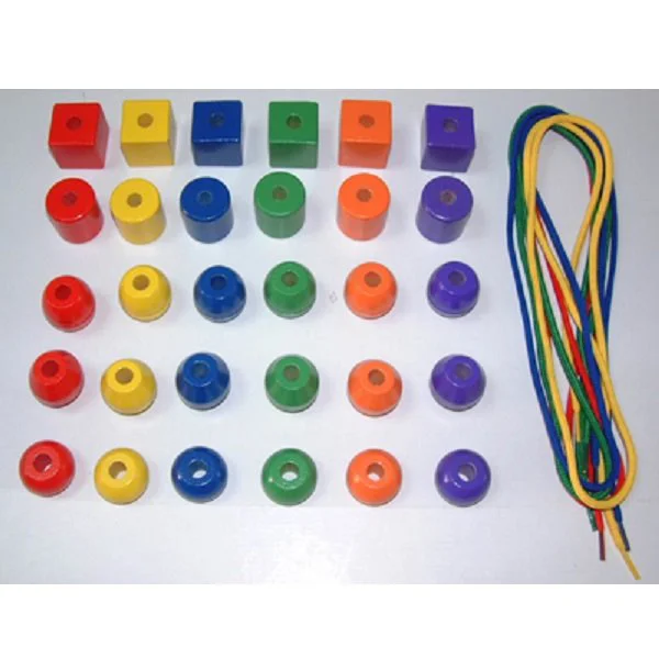 Margele de sortat Viga Toys in cutie din plastic, 30 buc. foto