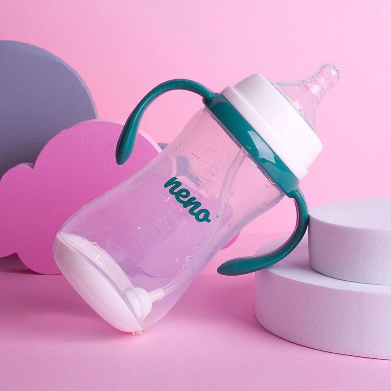 Biberon anticolic Neno cu tetina din silicon, 300 ml foto