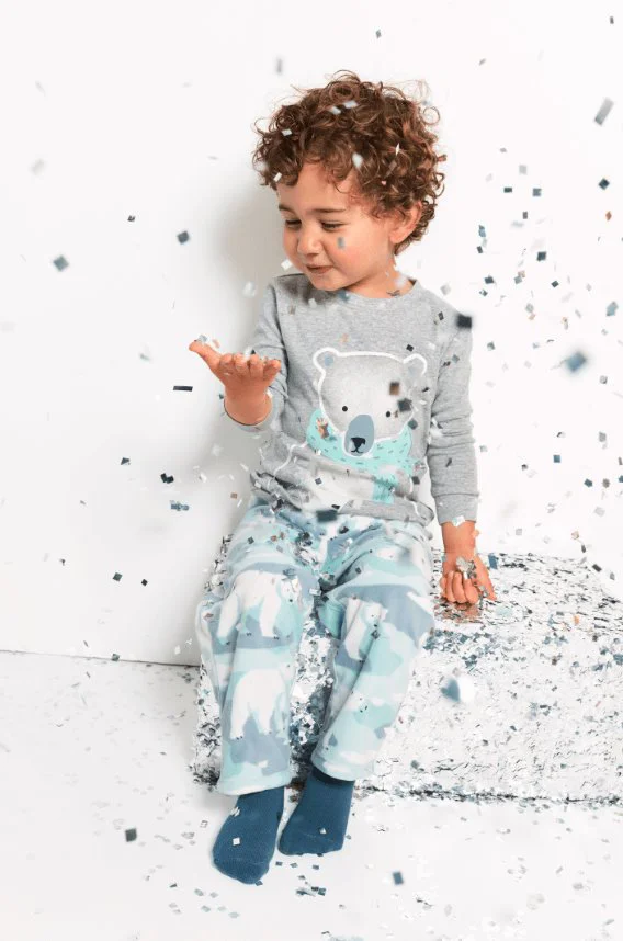 Carter's Set 2 piese Pijama bumbac si fleece Urs Polar foto