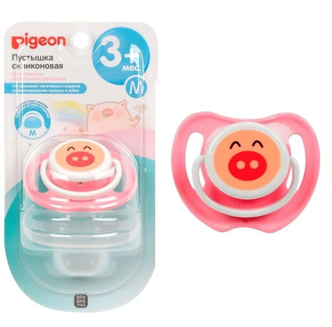 Suzeta ortodontica din silicon Pigeon Piggy marimea M (3+ luni)