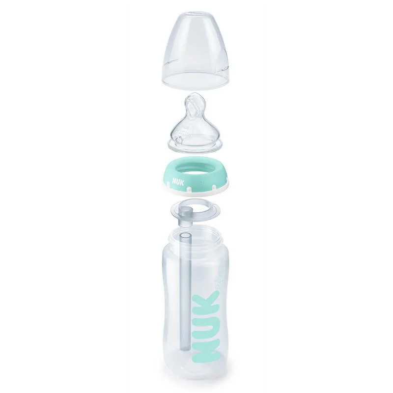 Бутылочка антиколиковая пластиковая NUK First Choice с силиконовой соской (0-6 мес.), 300 мл foto