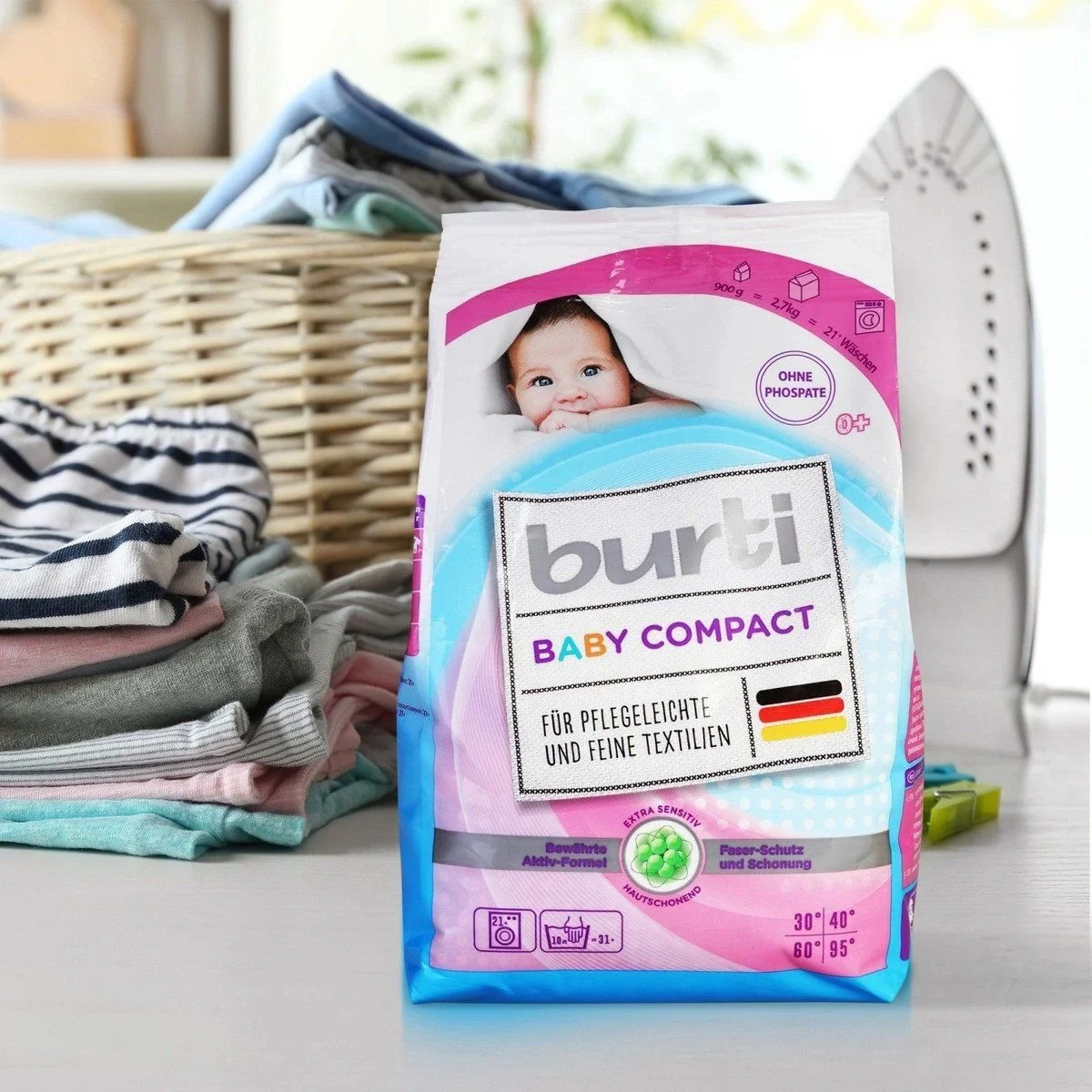 Detergent praf Burti Baby Compact, 900 g foto