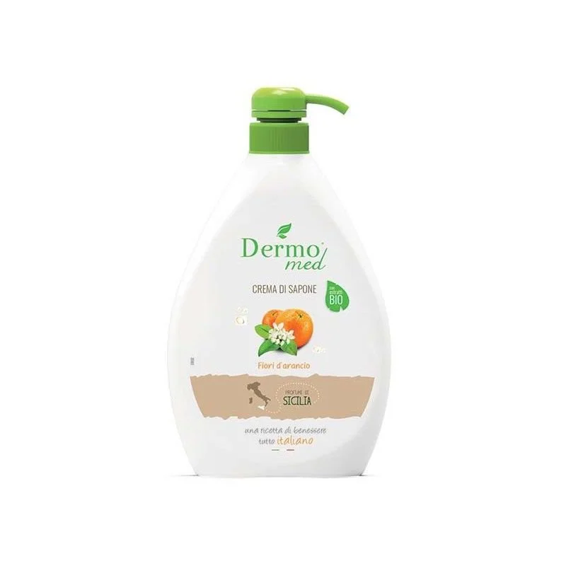 Sapun-crema lichid Dermomed Bio Flori de Portocala, 600 ml