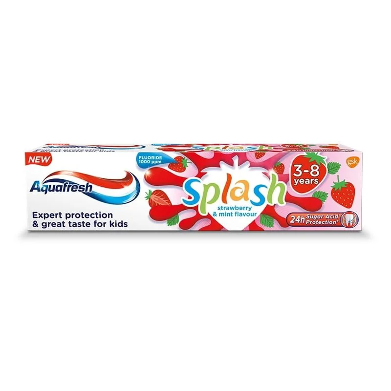 Pasta de dinti pentru copii Aquafresh Splash (3-8 ani), 50 ml