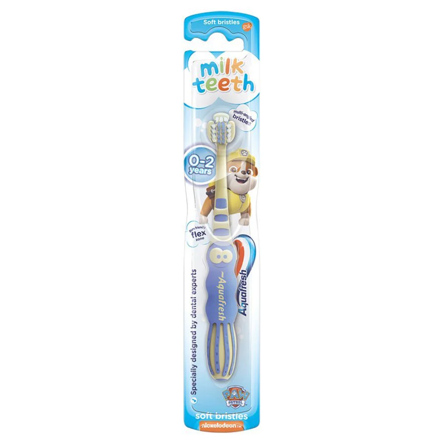 Periuta de dinti pentru copii Aquafresh Milk Teeth Soft Paw Patrol, 0-2 ani