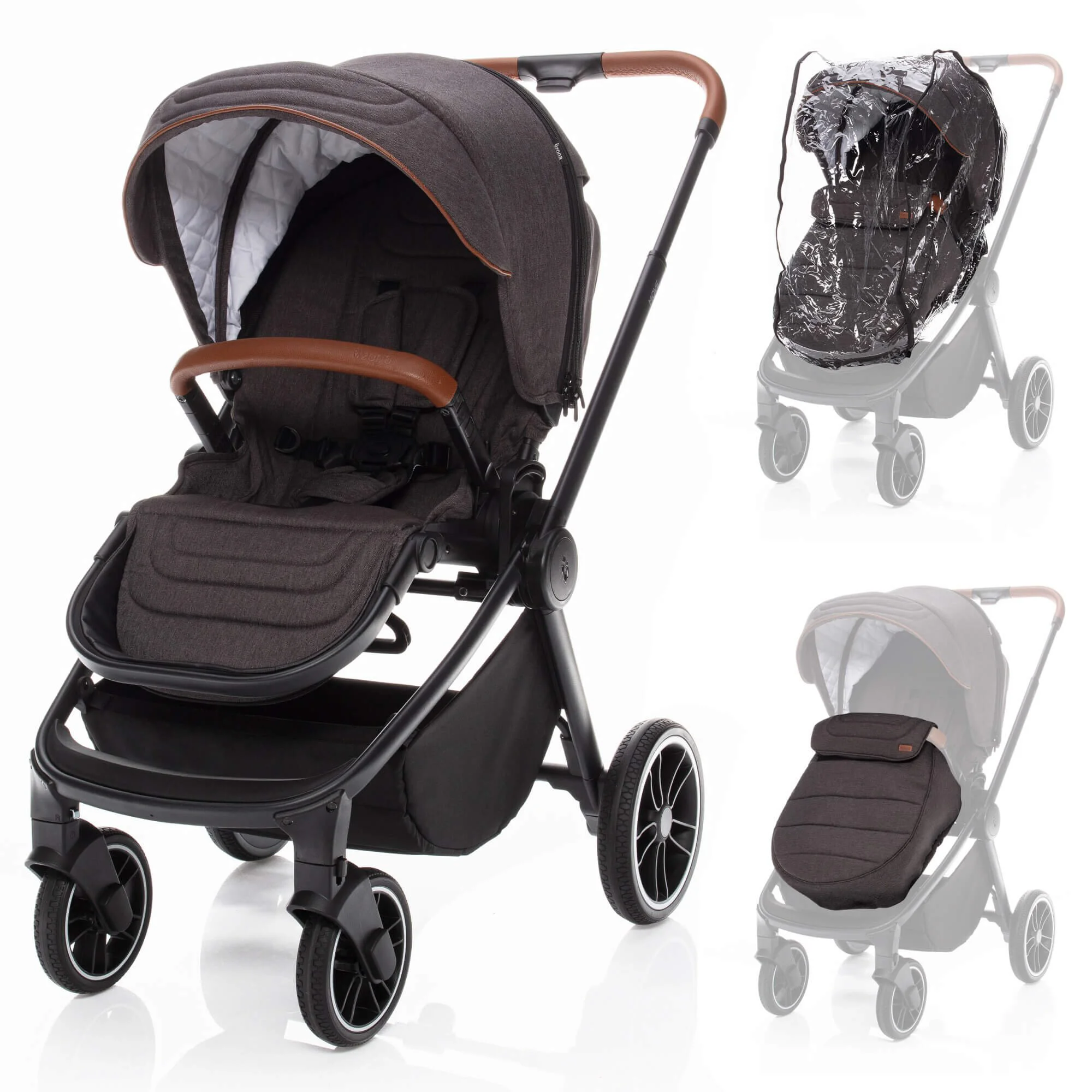 Carucior 2 in 1 ZOPA Move Rocky Grey/Black foto