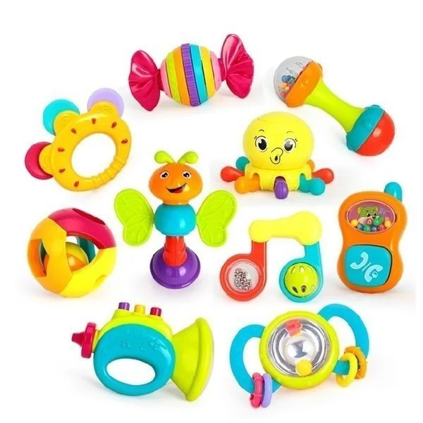 Set de jucarii zornaitoare Hola Toys, 10 piese