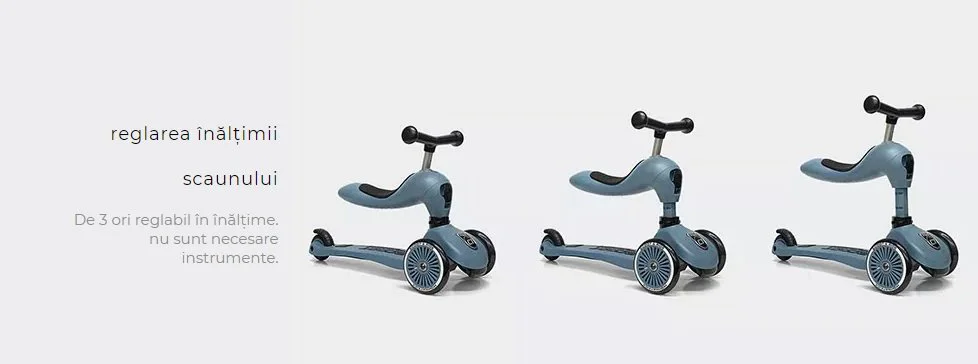 Trotineta transformabila 2 in 1 Scoot & Ride HighwayKick 1 Steel