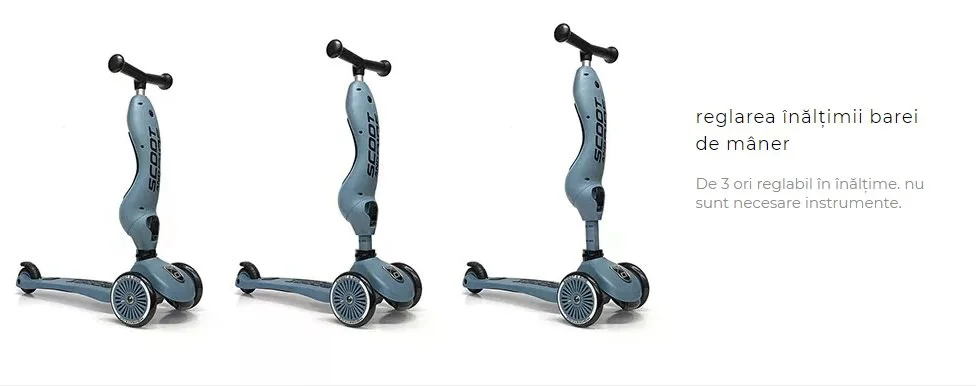 Trotineta transformabila 2 in 1 Scoot & Ride HighwayKick 1 Steel