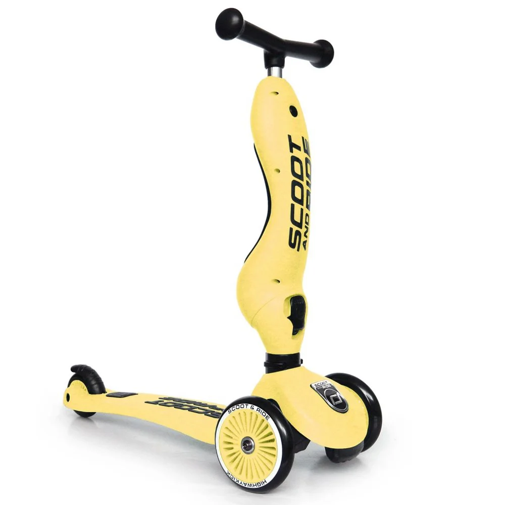 Самокат трансформер 2 в 1 Scoot & Ride HighwayKick 1 Lemon