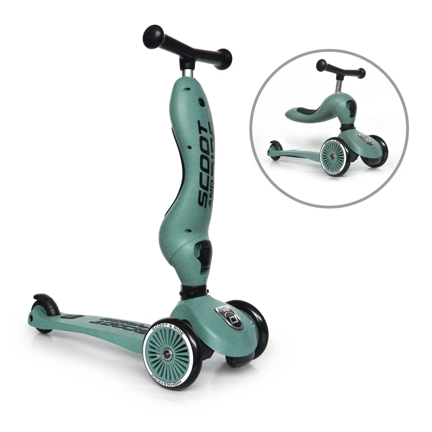 Trotineta transformabila 2 in 1 Scoot & Ride HighwayKick 1 Forest foto