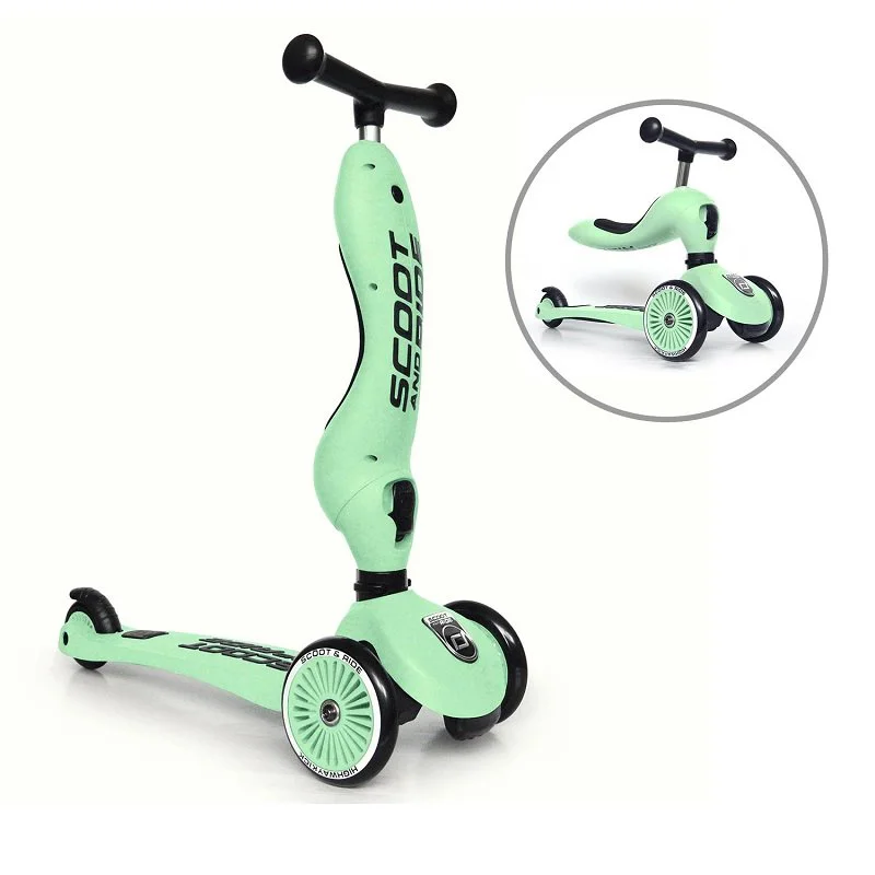 Самокат трансформер 2 в 1 Scoot & Ride HighwayKick 1 Kiwi foto