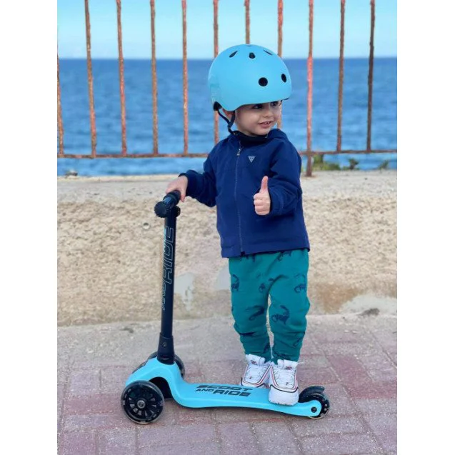 Cамокат cкладной Scoot & Ride HighwayKick 3 Led Blueberry foto