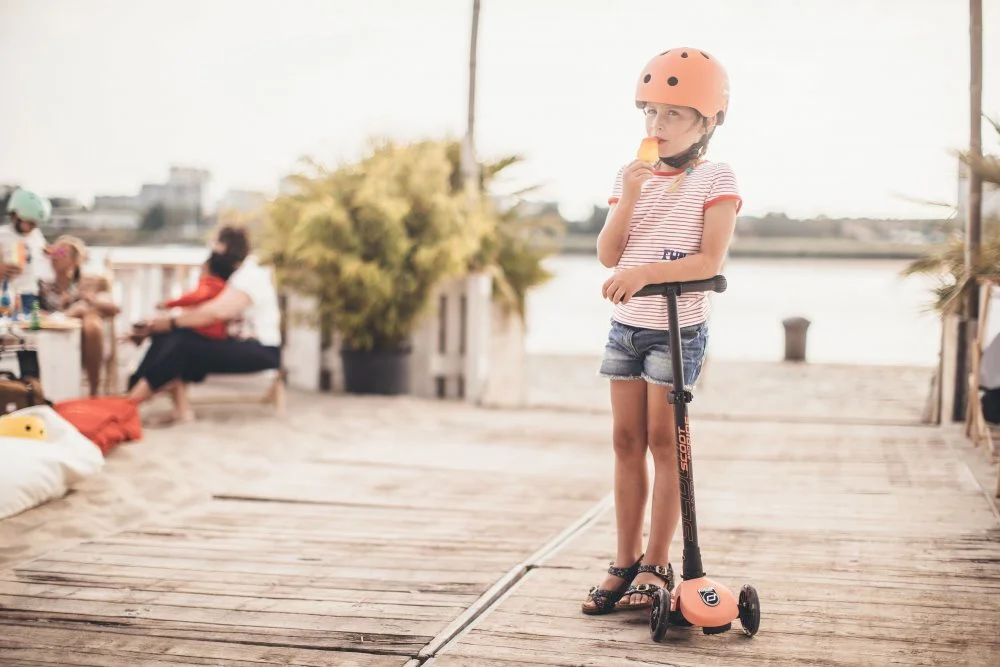 Cамокат cкладной Scoot & Ride HighwayKick 3 Led Peach foto