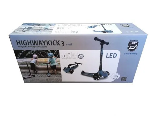 Cамокат cкладной Scoot & Ride HighwayKick 3 Led Ash foto