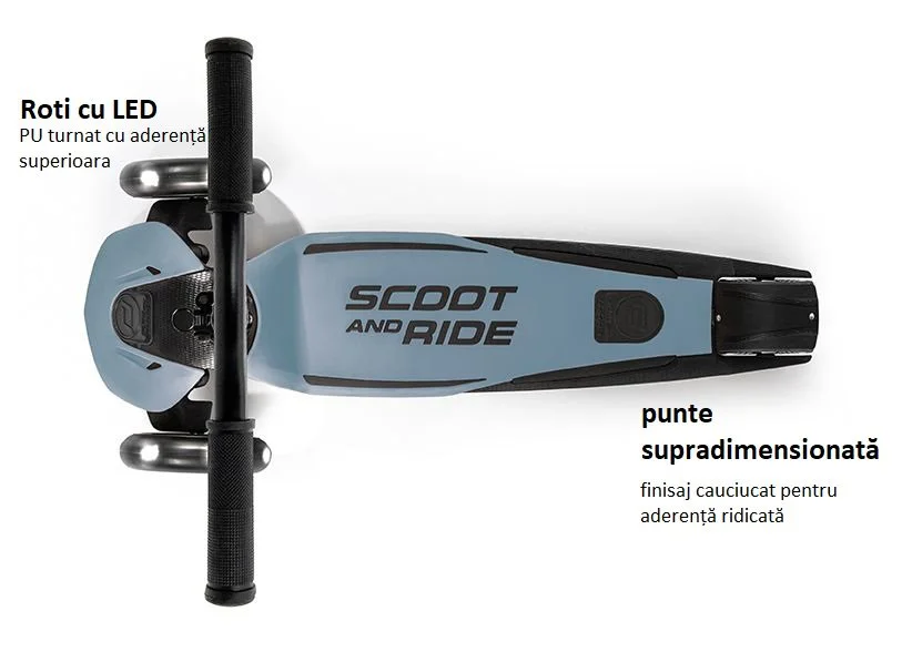Cамокат cкладной Scoot & Ride HighwayKick K5 Led Steel foto