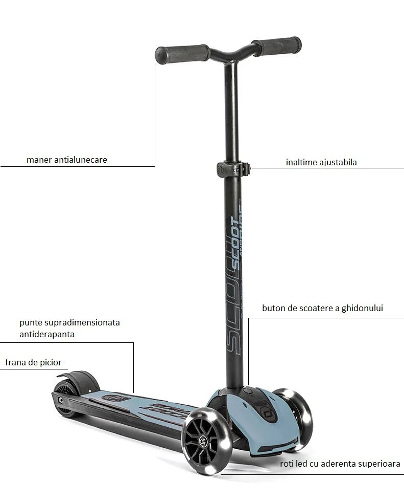 Cамокат cкладной Scoot & Ride HighwayKick K5 Led Ash foto