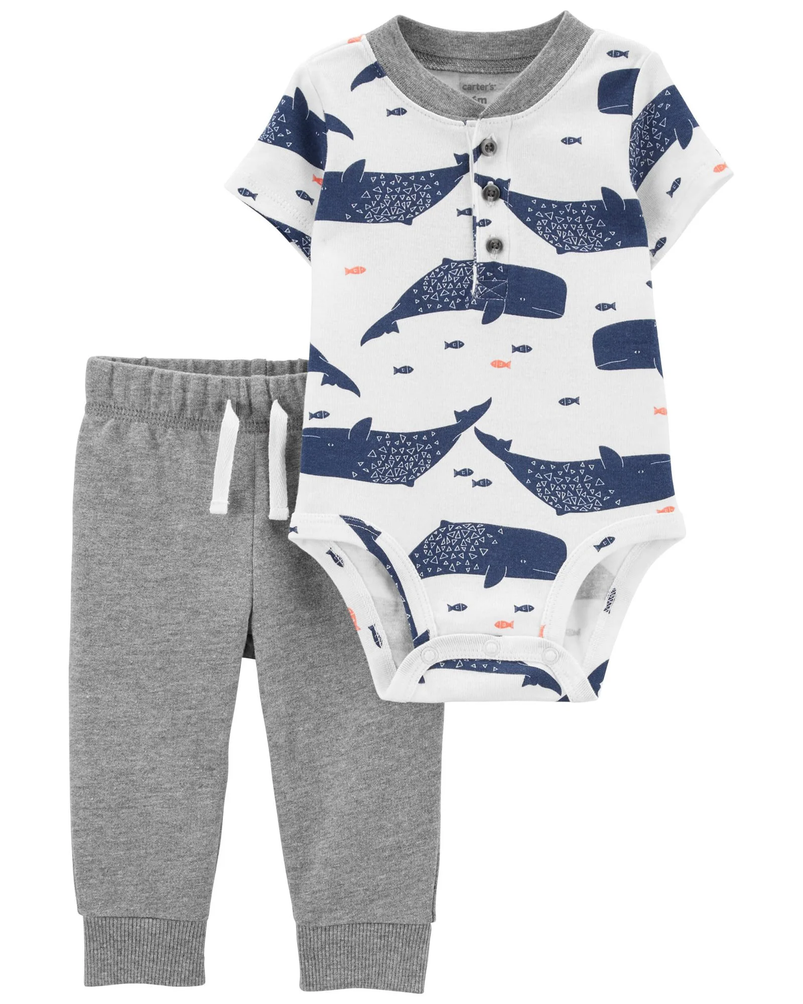 Carter's Set 2 piese Body si pantaloni Balene foto