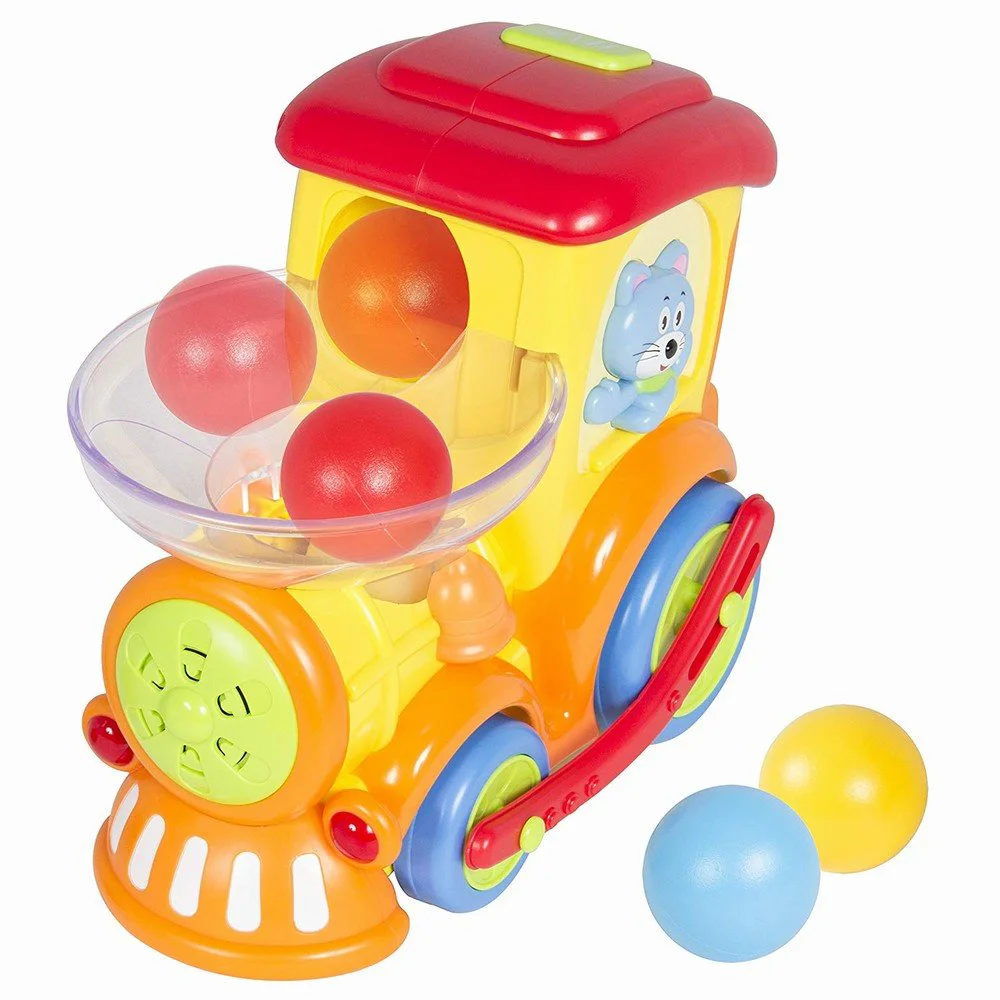 Музыкальная игрушка Hola Toys Локомотив с шариками, звуками и огнями