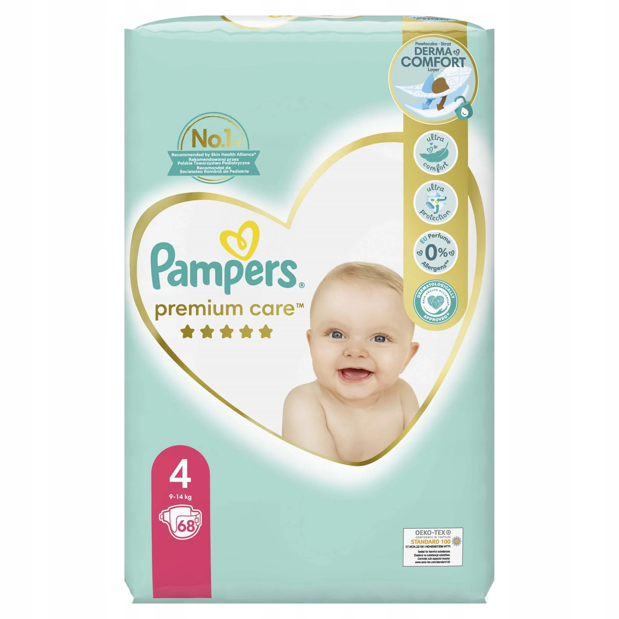 Подгузники Pampers Premium Care 4 (9-14 кг), 68 шт. foto