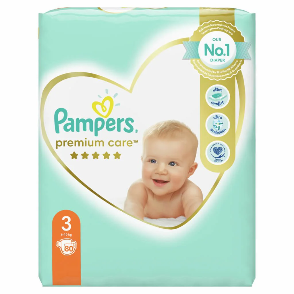 Scutece Pampers Premium Care 3 (6-10 kg), 80 buc. foto