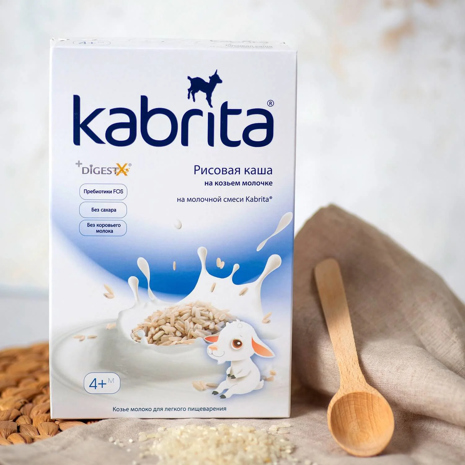 Каша рисовая на козьем молоке Kabrita (4+ мес.), 180 г