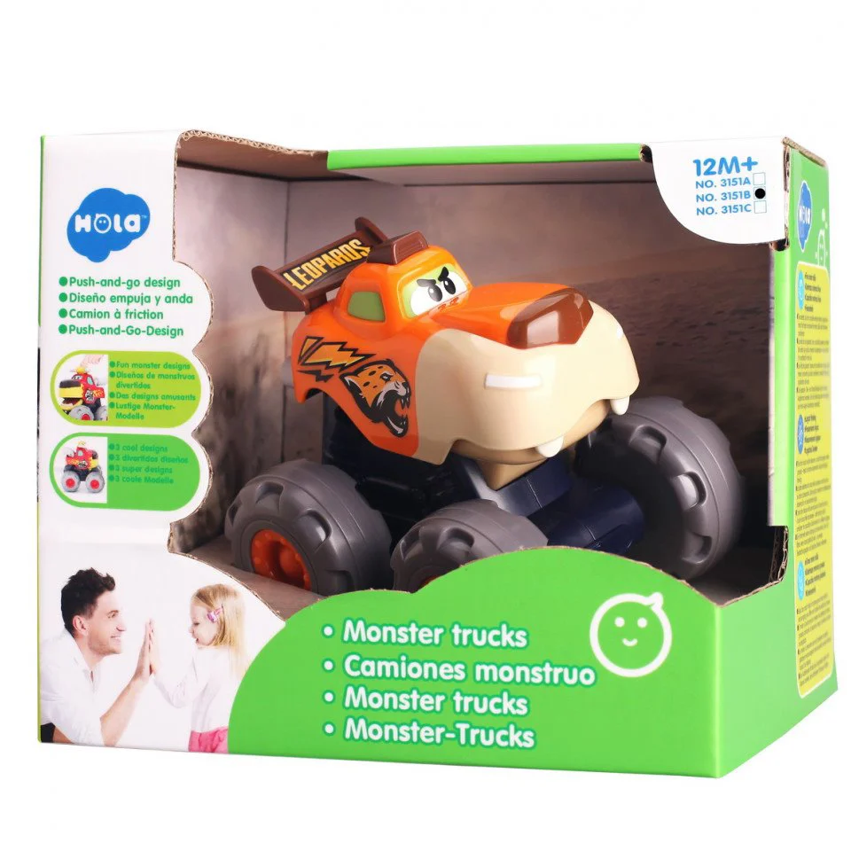 Музыкальная машинка Hola Toys Monster Trucks