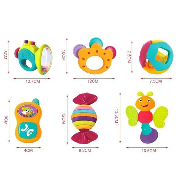 Set jucarii zornaitoare Hola Toys, 6 piese