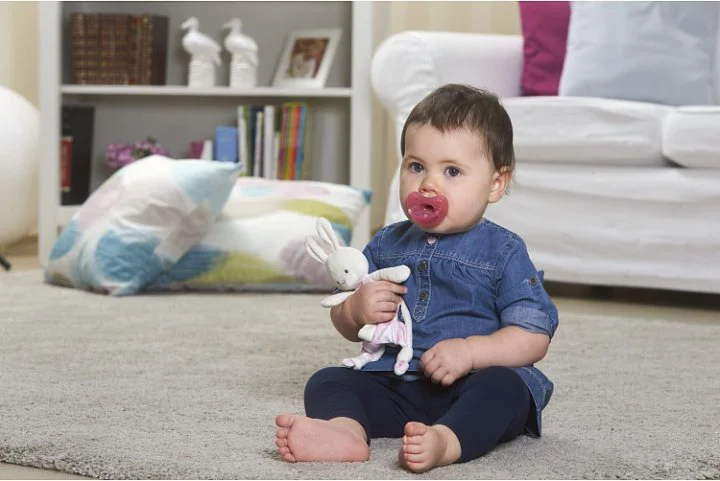 Пустышка силиконовая Chicco Physio Soft pозовая (16+ мес.) foto
