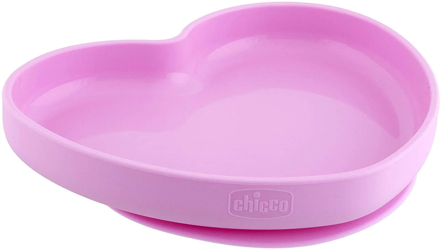 Миска с присоской силиконовая Chicco Pозовое сердце (от 9 месяцев)