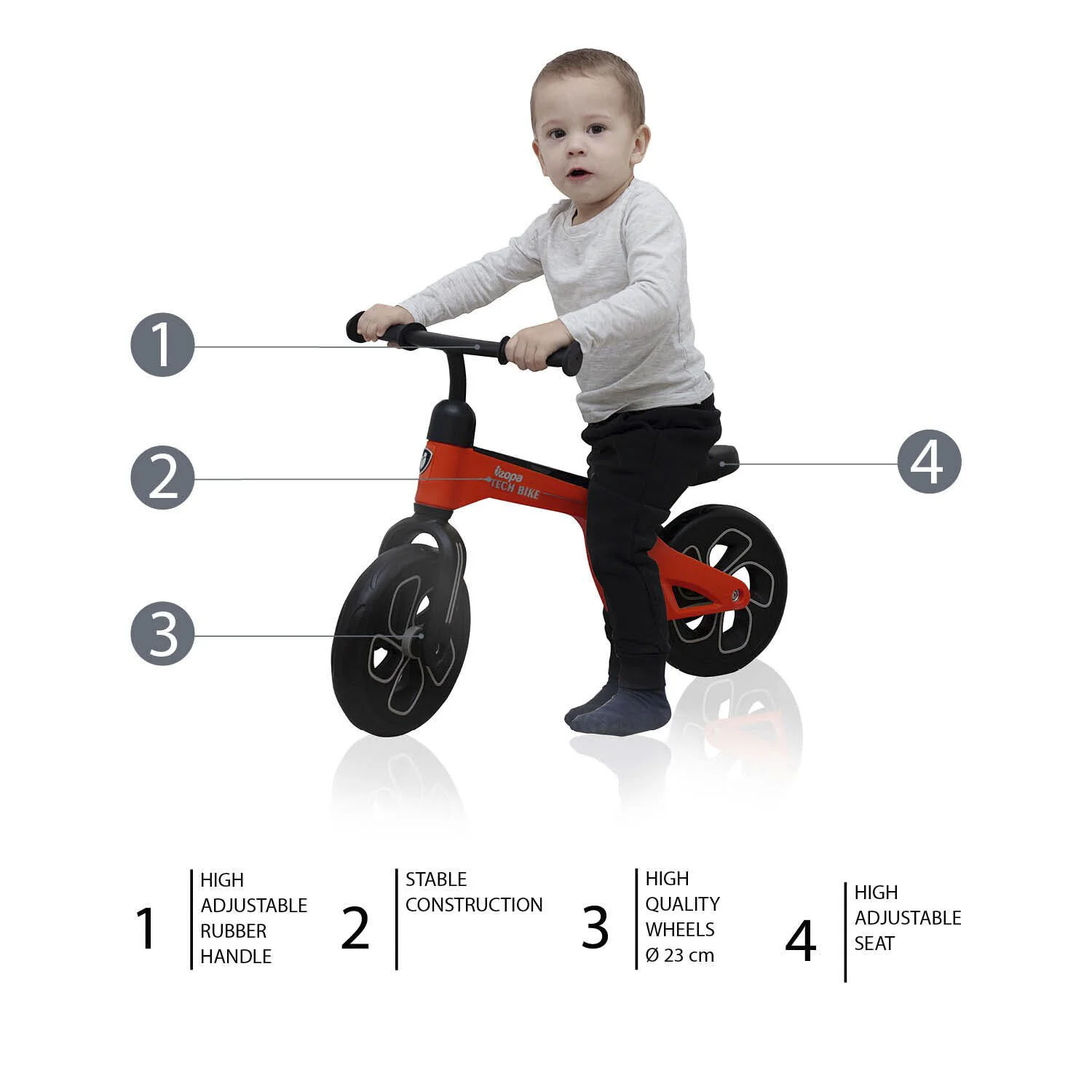 Bicicleta ZOPA Tech Bike Red foto