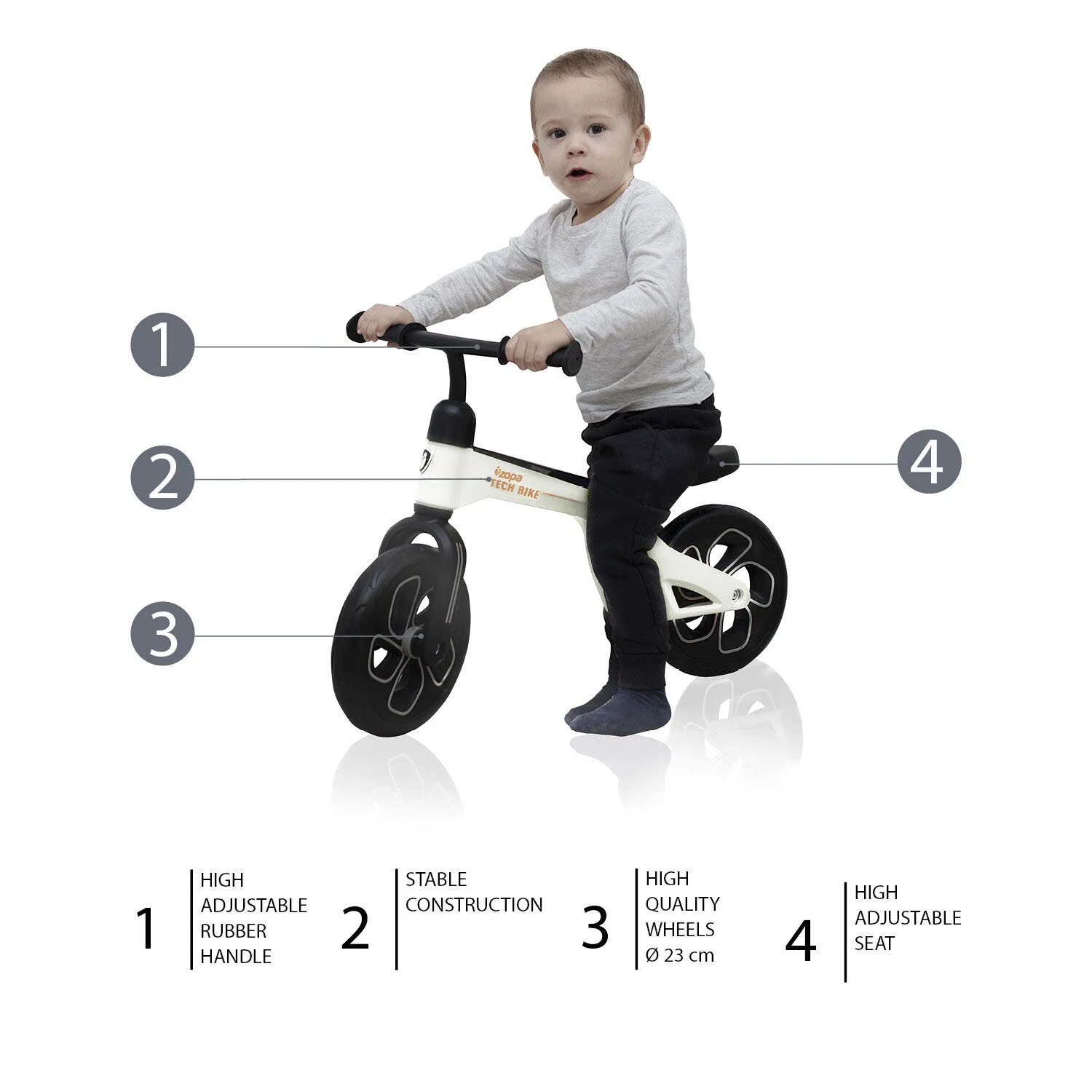 Bicicleta ZOPA Tech Bike White foto