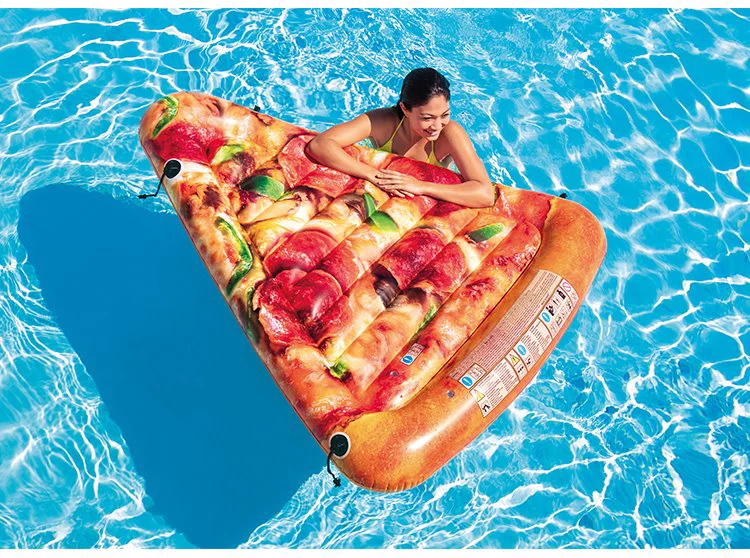 Pluta gonflabila Intex Pizza, 160x137x23 cm foto