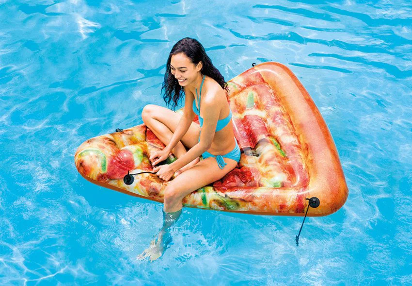 Pluta gonflabila Intex Pizza, 160x137x23 cm foto