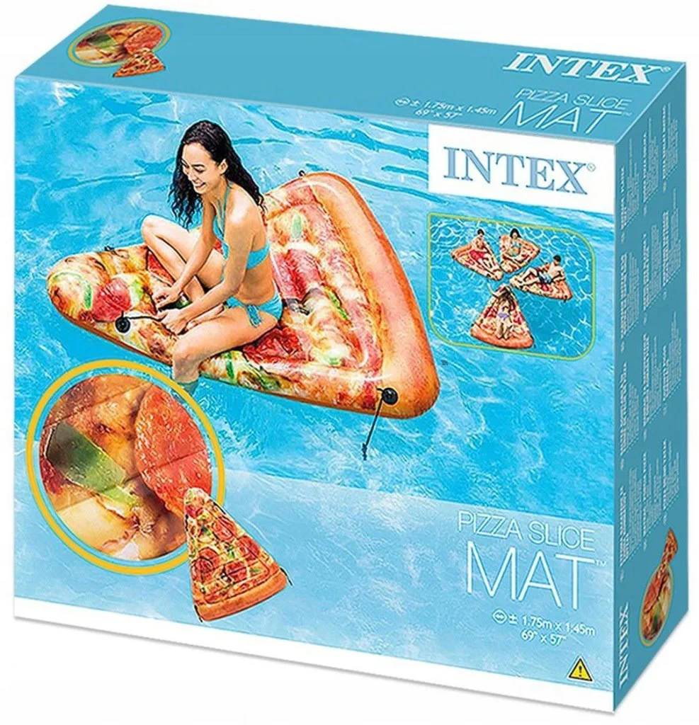 Pluta gonflabila Intex Pizza, 160x137x23 cm foto