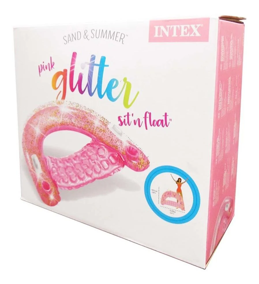 Saltea gonflabila Intex Glitter, 119x97x28 cm foto
