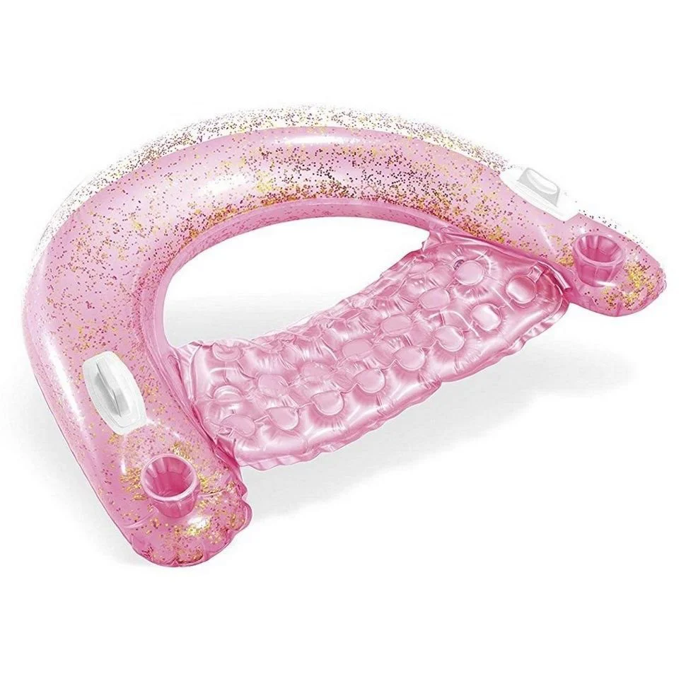 Saltea gonflabila Intex Glitter, 119x97x28 cm foto
