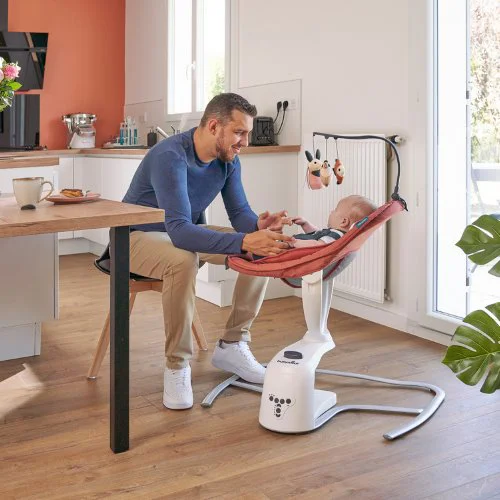 Leagan Babymoov Swoon Motion Terracotta cu conectare la priza foto