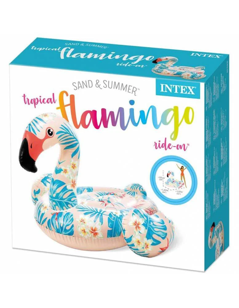 Pluta gonflabila Intex Flamingo Tropical 142x137x97cm, (3+ ani) foto